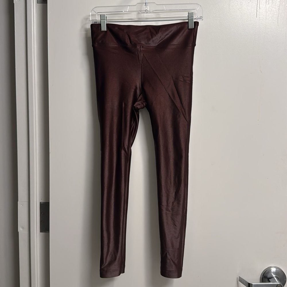 Koral Shine Mid Rise Leggings Burgundy